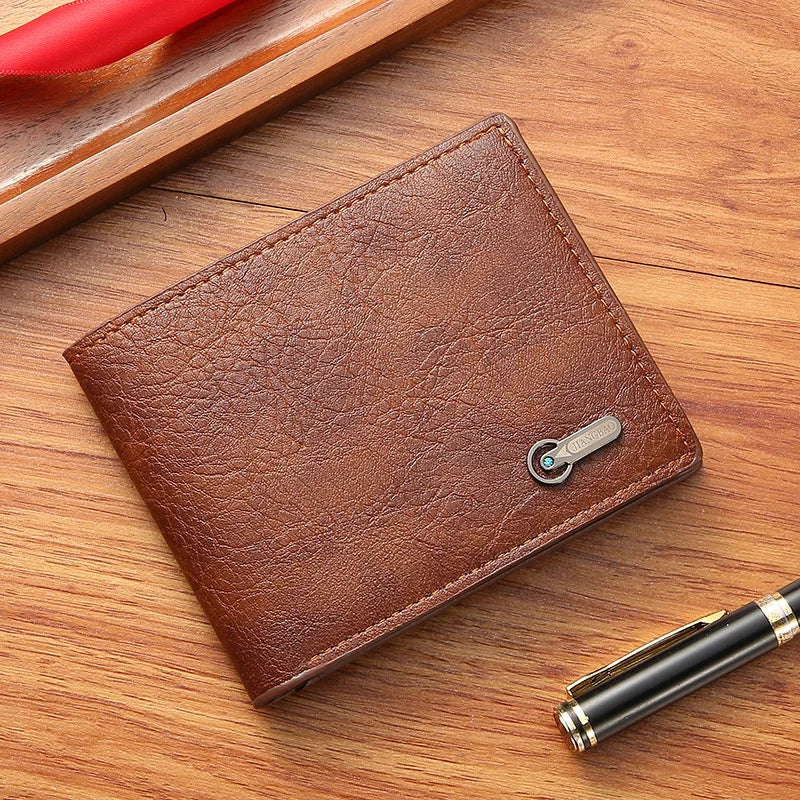 Leather Masculina Billetera Card Holder Wallet