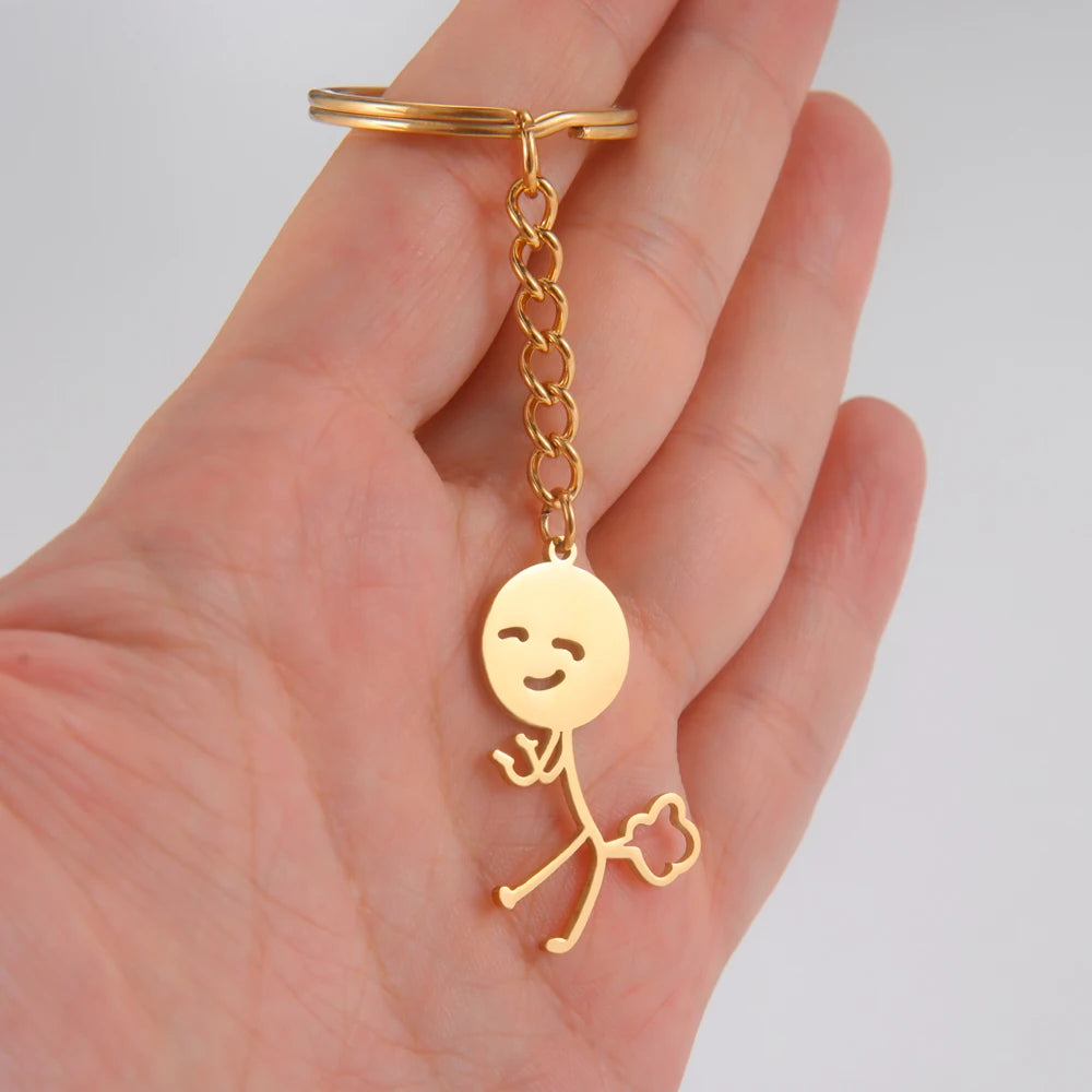 Cooltime Funny Spoof Fart Stickman Keychain