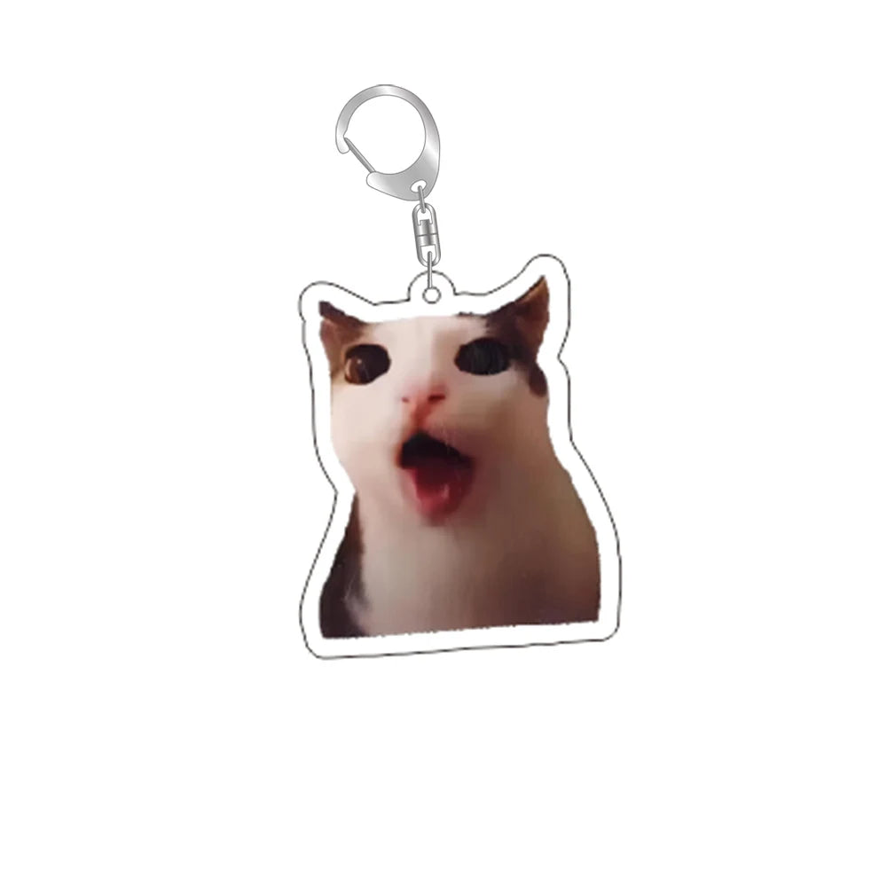 Funny Cat Memes Series Keychain