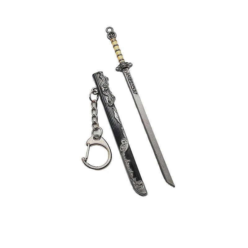 Novelty Mini Sword Shape Pendant Keychain