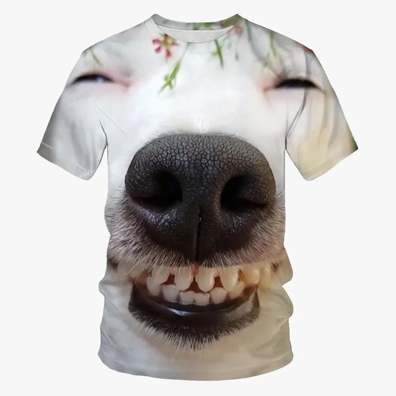 Funny Dog Face 3D Print T-shirt