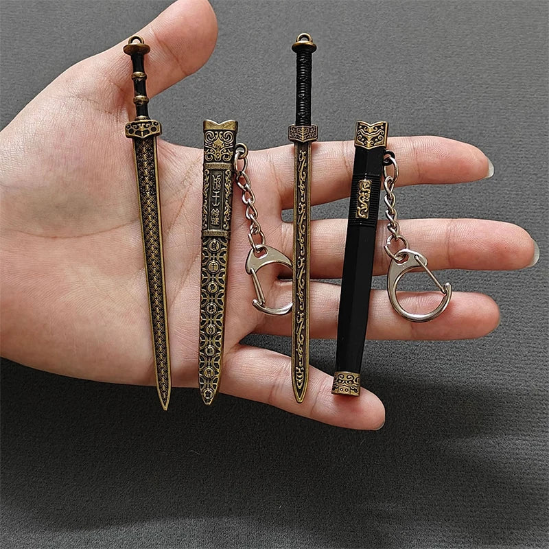 Novelty Mini Sword Shape Pendant Keychain