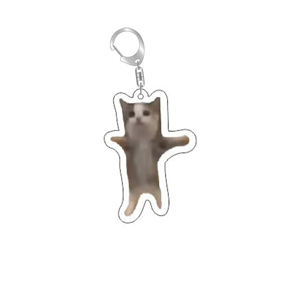 Funny Cat Memes Series Keychain