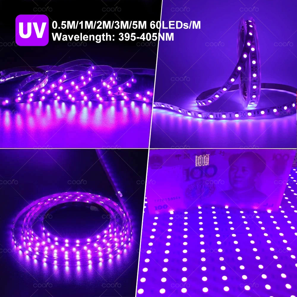 UV LED Light Strip Flexible LED Strip Light Ultraviolet