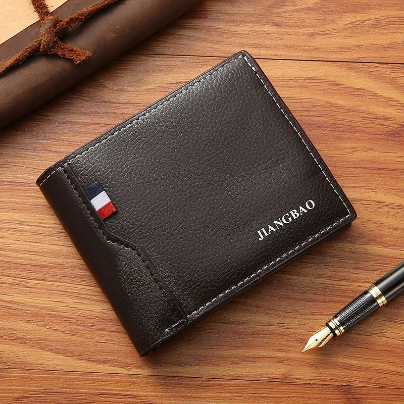 Leather Masculina Billetera Card Holder Wallet