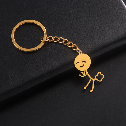 Cooltime Funny Spoof Fart Stickman Keychain