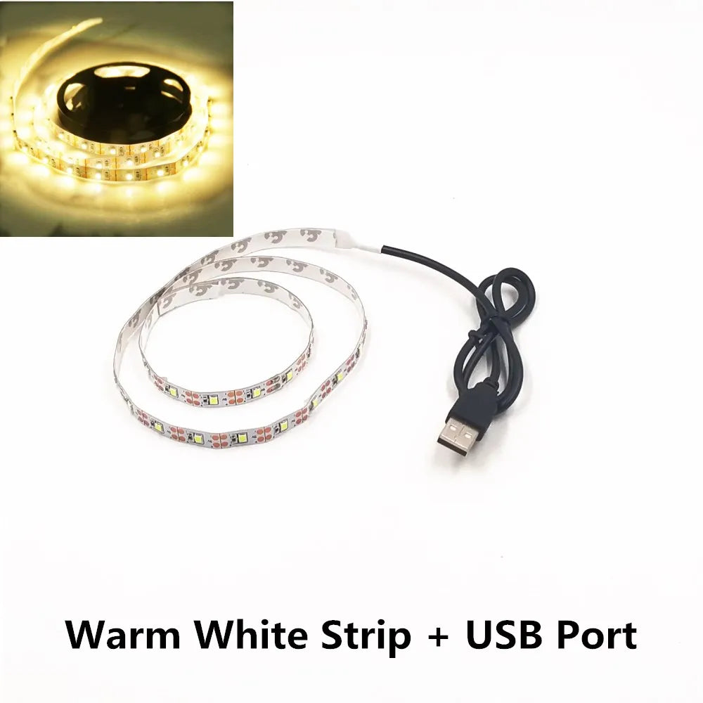 LED Night Light String DC5V With USB Port Cable