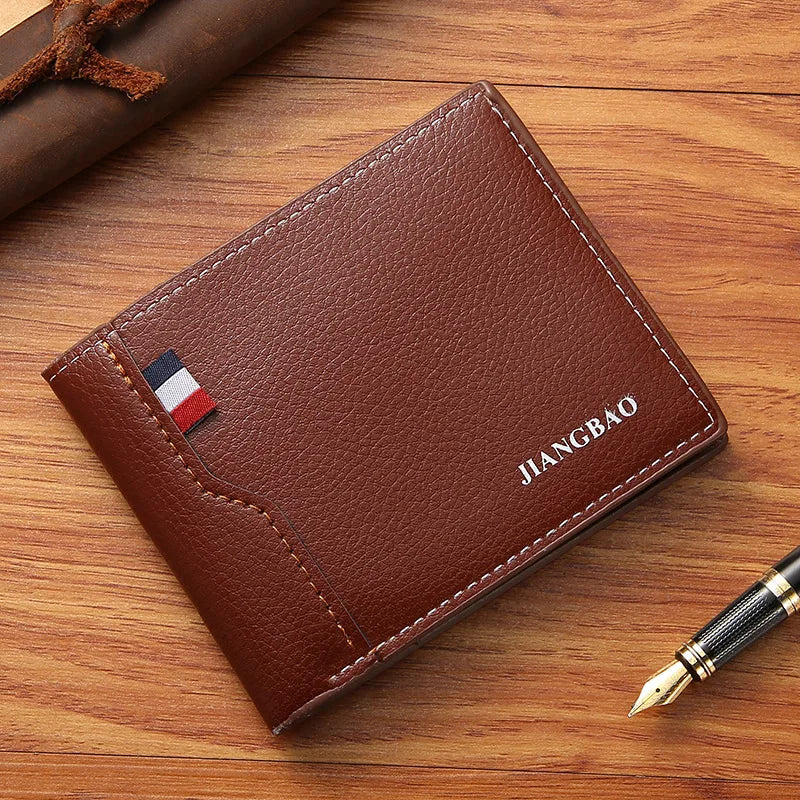 Leather Masculina Billetera Card Holder Wallet