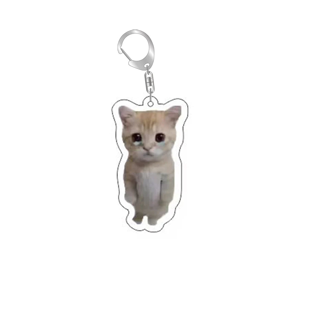 Funny Cat Memes Series Keychain