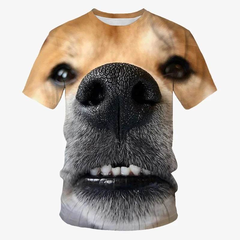 Funny Dog Face 3D Print T-shirt