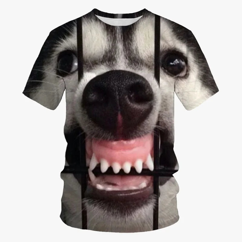 Funny Dog Face 3D Print T-shirt