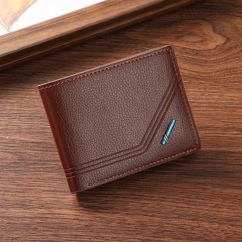 Leather Masculina Billetera Card Holder Wallet