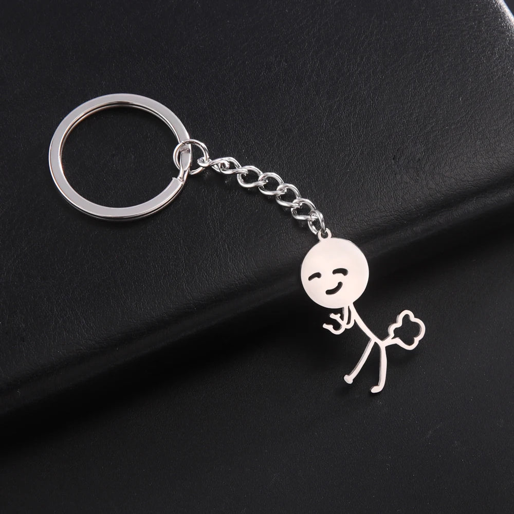 Cooltime Funny Spoof Fart Stickman Keychain