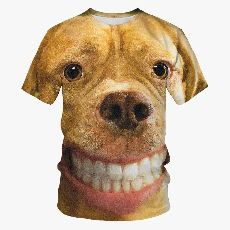 Funny Dog Face 3D Print T-shirt