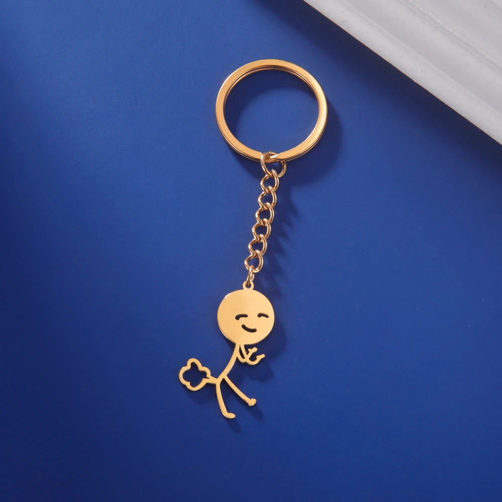 Cooltime Funny Spoof Fart Stickman Keychain