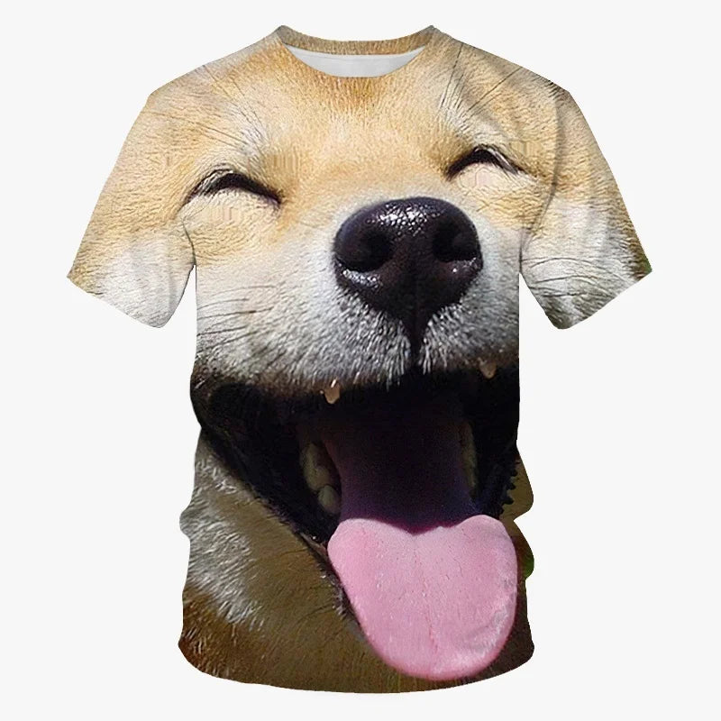 Funny Dog Face 3D Print T-shirt