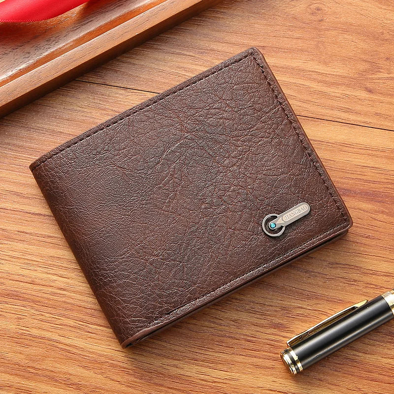 Leather Masculina Billetera Card Holder Wallet