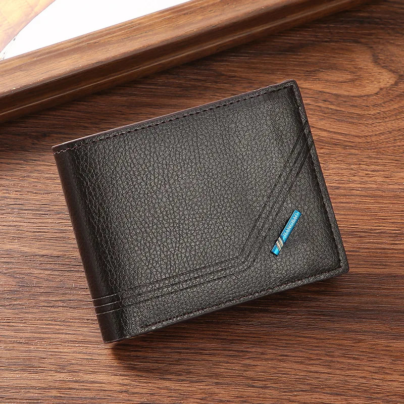 Leather Masculina Billetera Card Holder Wallet