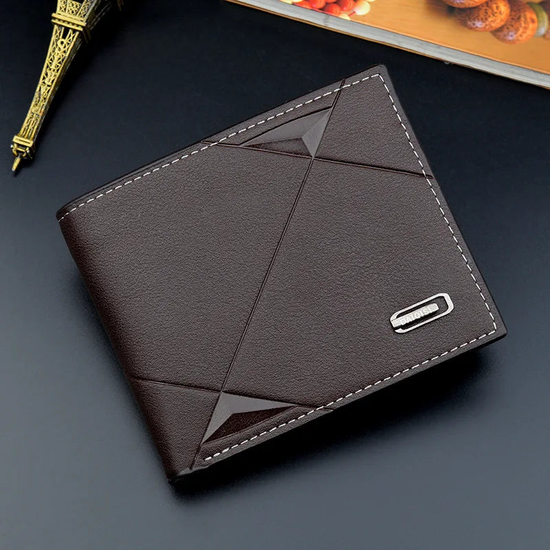 Leather Masculina Billetera Card Holder Wallet