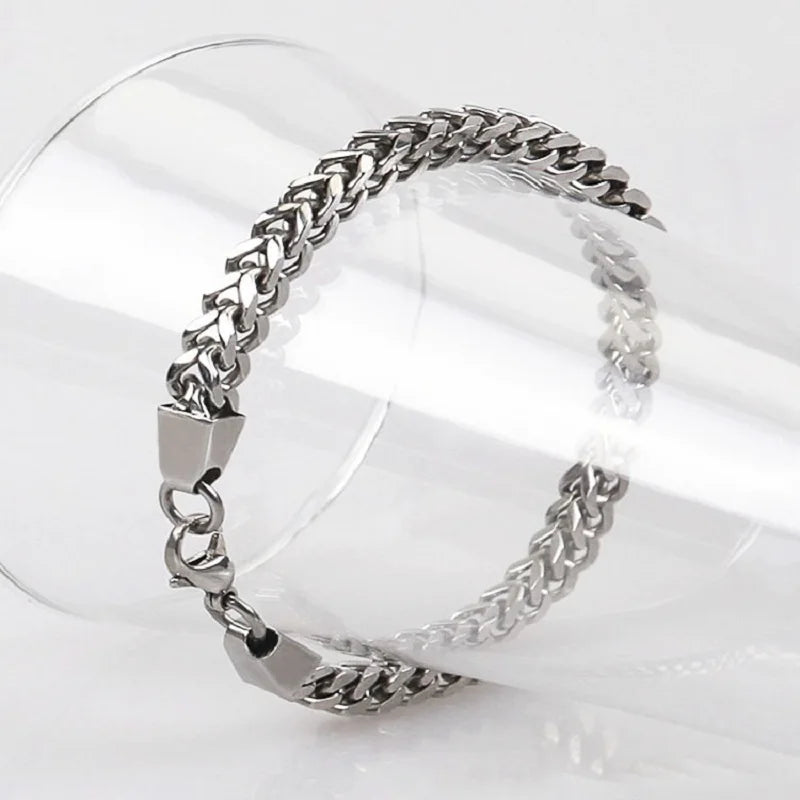 Stainless Steel Cuban Chain Bracelet