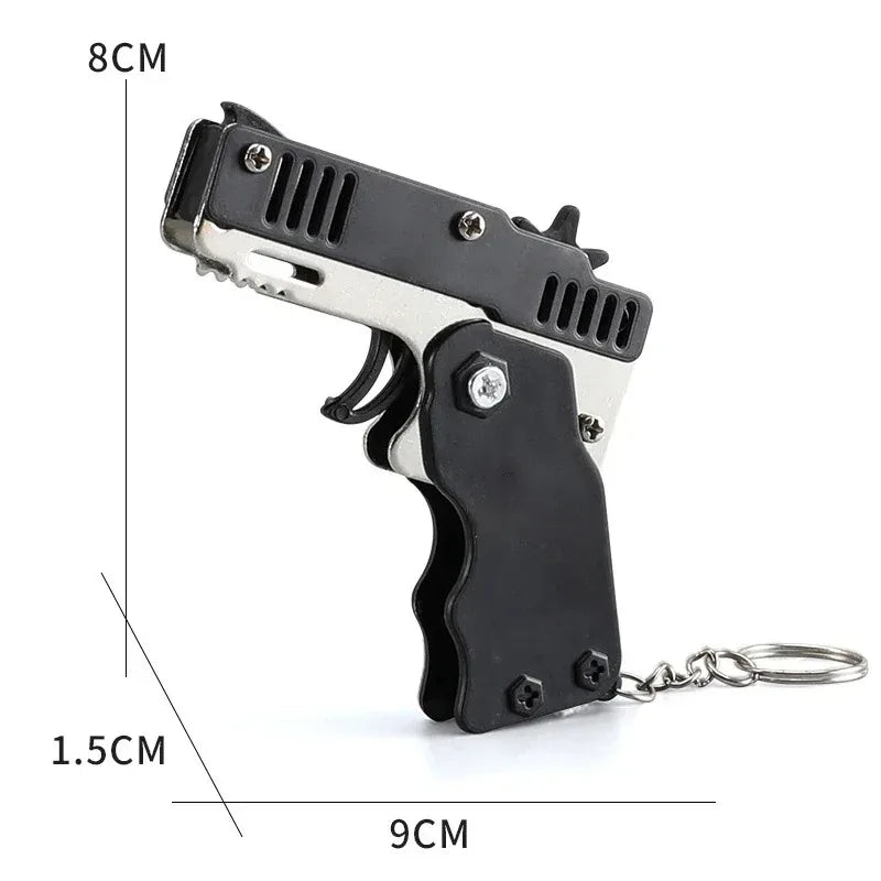 1PCS keychain gun 60 rubber bands rubber band gun