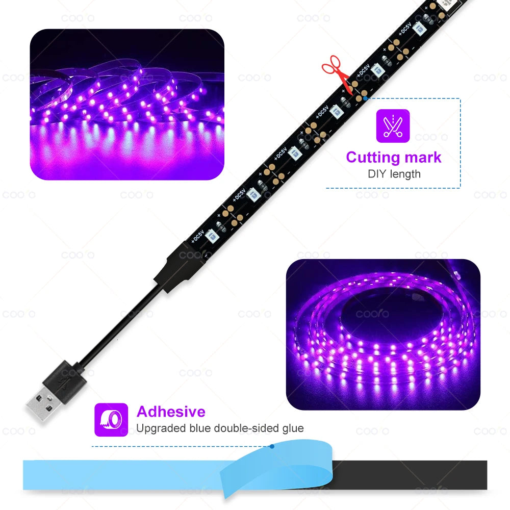 UV LED Light Strip Flexible LED Strip Light Ultraviolet